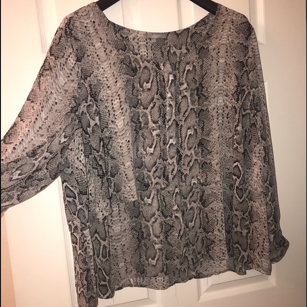 NY Collection snake skin pattern blouse 3x